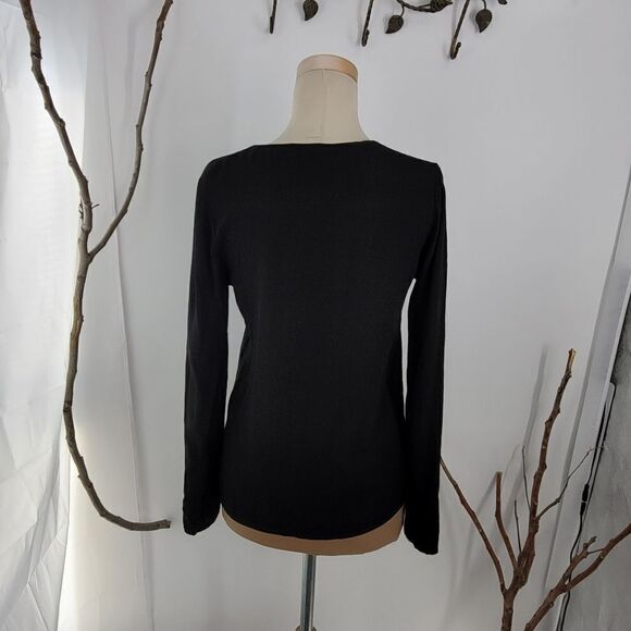 Maje black long sleeved tunic top - Picture 2 of 6